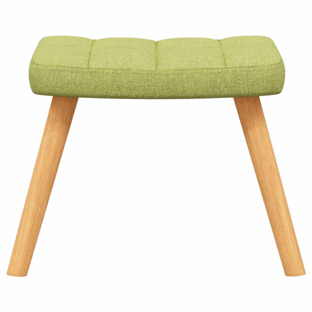 Relaxstoel met voetenbank stof groen
