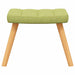 Relaxstoel met voetenbank stof groen