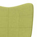 Relaxstoel met voetenbank stof groen