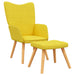 Relaxstoel met voetenbank stof mosterdgeel