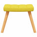 Relaxstoel met voetenbank stof mosterdgeel