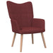 Relaxstoel met voetenbank stof wijnrood