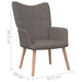 Relaxstoel met voetenbank stof taupe
