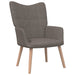 Relaxstoel met voetenbank stof taupe