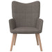 Relaxstoel met voetenbank stof taupe
