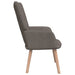 Relaxstoel met voetenbank stof taupe