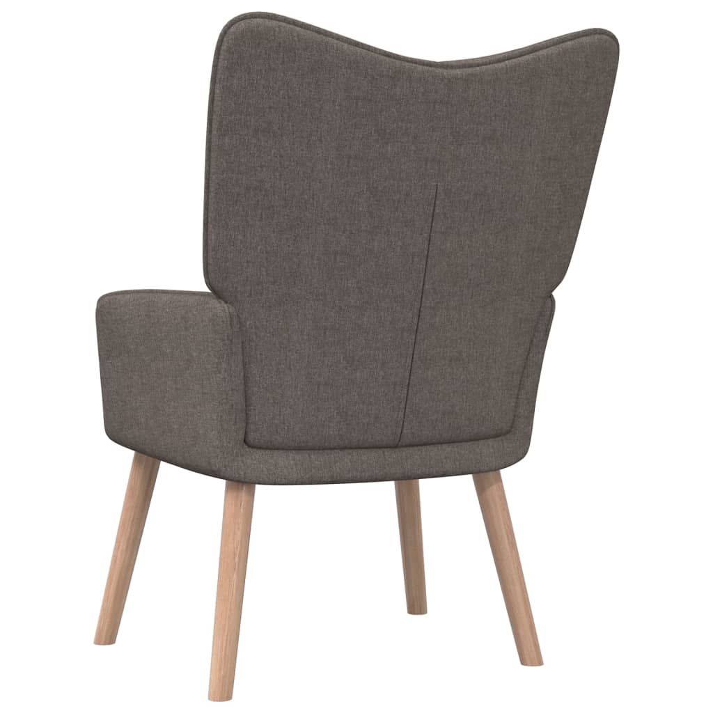 Relaxstoel met voetenbank stof taupe
