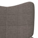 Relaxstoel met voetenbank stof taupe