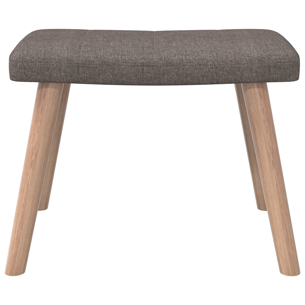 Relaxstoel met voetenbank stof taupe