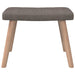 Relaxstoel met voetenbank stof taupe