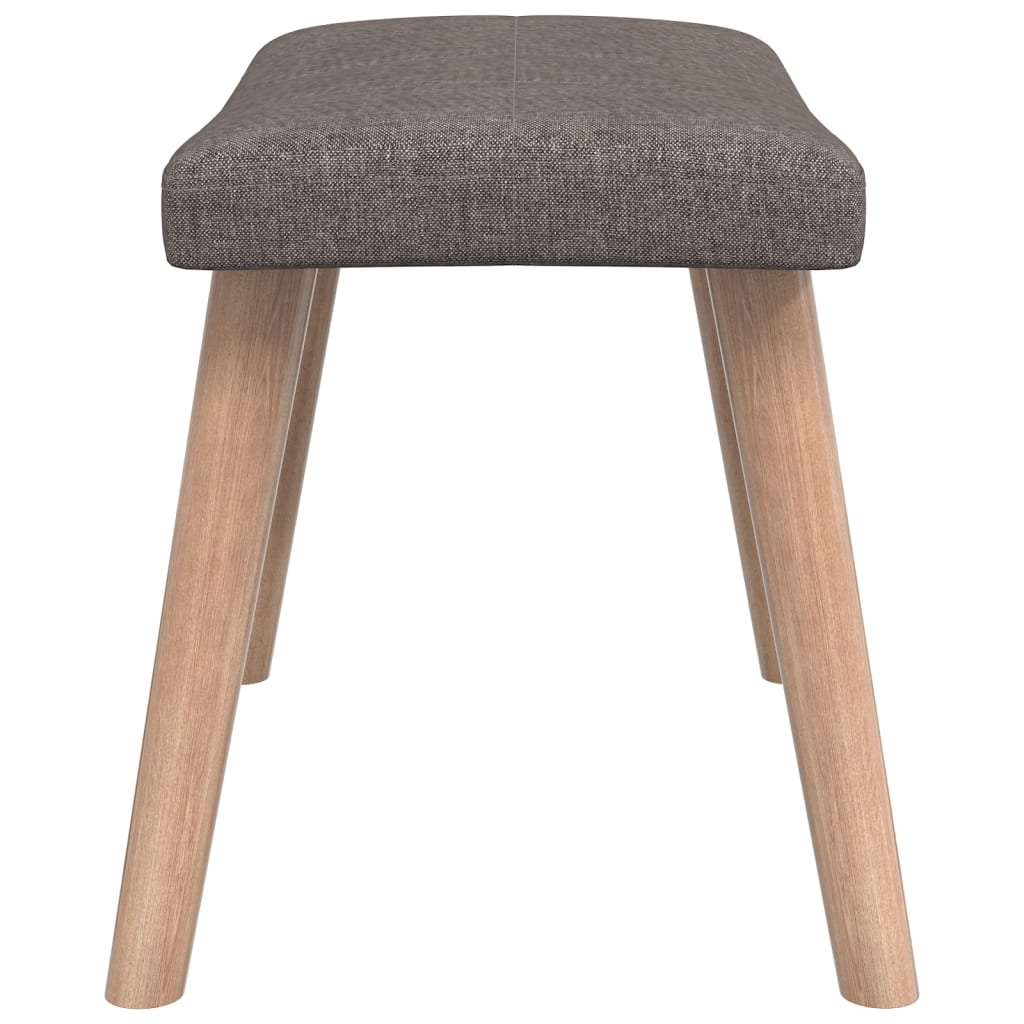 Relaxstoel met voetenbank stof taupe