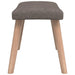 Relaxstoel met voetenbank stof taupe