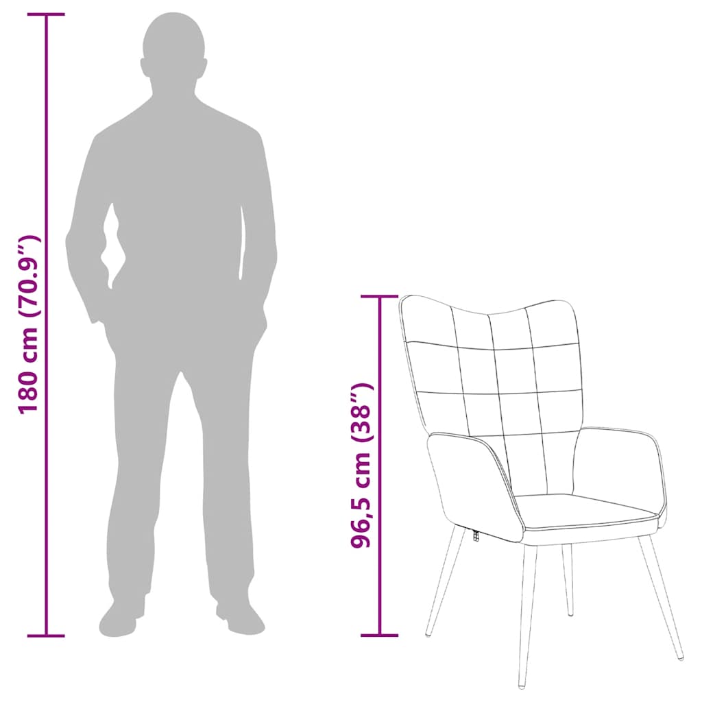 Relaxstoel stof donkergrijs