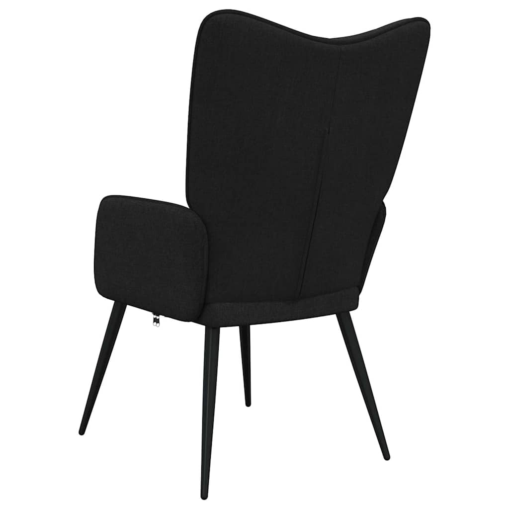 Relaxstoel stof zwart