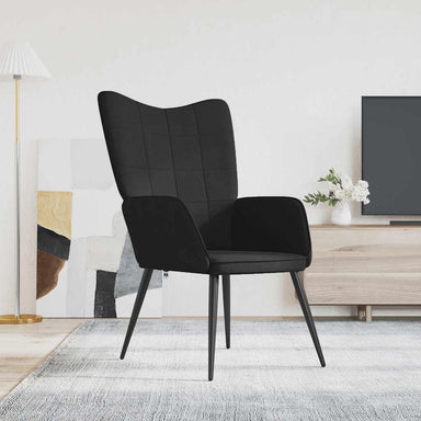 Relaxstoel stof zwart