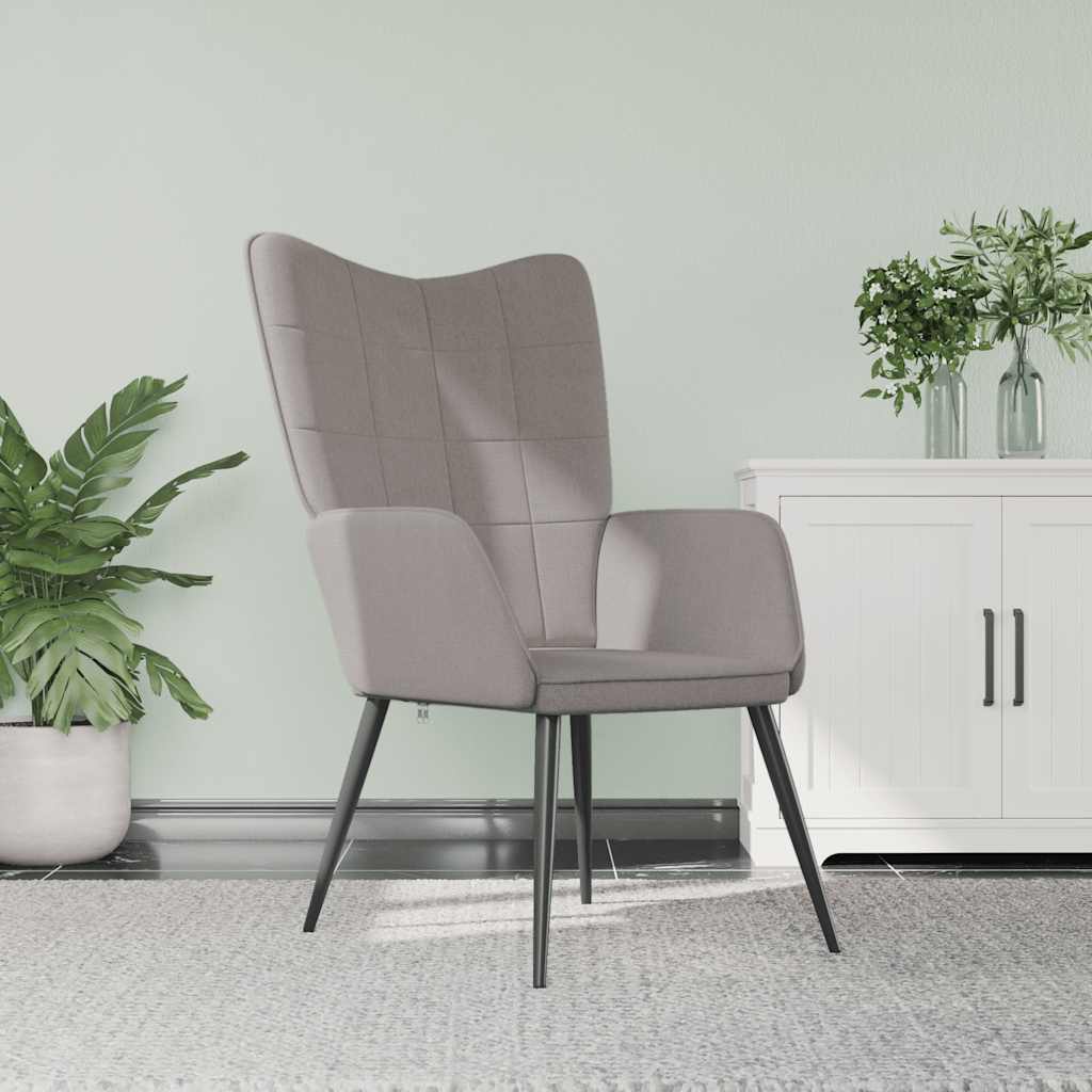 Relaxstoel stof taupe