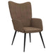 Relaxstoel met voetenbank stof bruin