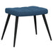 Relaxstoel met voetenbank stof blauw