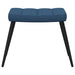 Relaxstoel met voetenbank stof blauw