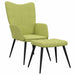 Relaxstoel met voetenbank stof groen
