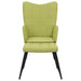Relaxstoel met voetenbank stof groen