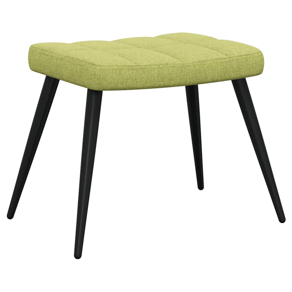 Relaxstoel met voetenbank stof groen