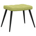 Relaxstoel met voetenbank stof groen