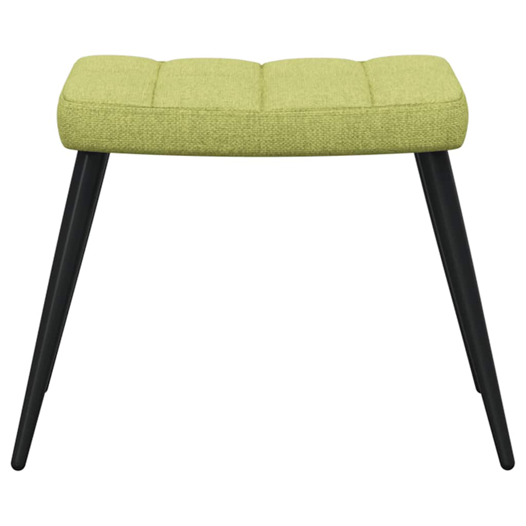Relaxstoel met voetenbank stof groen