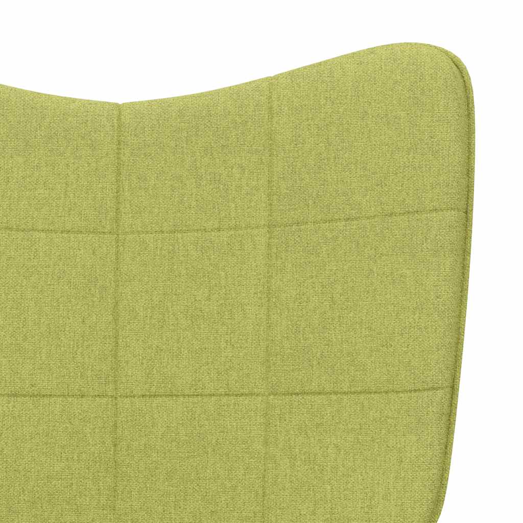 Relaxstoel met voetenbank stof groen
