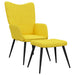 Relaxstoel met voetenbank stof mosterdgeel