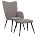 Relaxstoel met voetenbank stof taupe