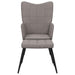 Relaxstoel met voetenbank stof taupe