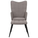 Relaxstoel met voetenbank stof taupe