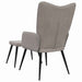 Relaxstoel met voetenbank stof taupe