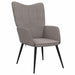 Relaxstoel met voetenbank stof taupe