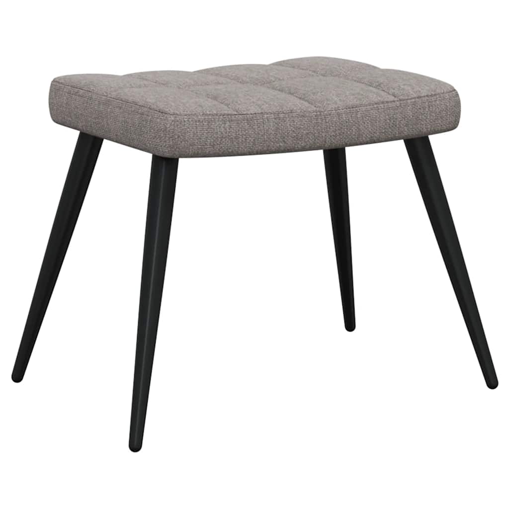Relaxstoel met voetenbank stof taupe
