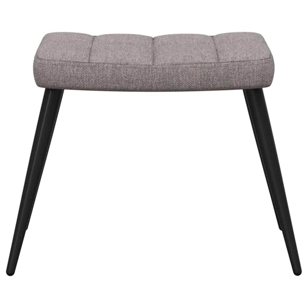 Relaxstoel met voetenbank stof taupe