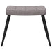 Relaxstoel met voetenbank stof taupe