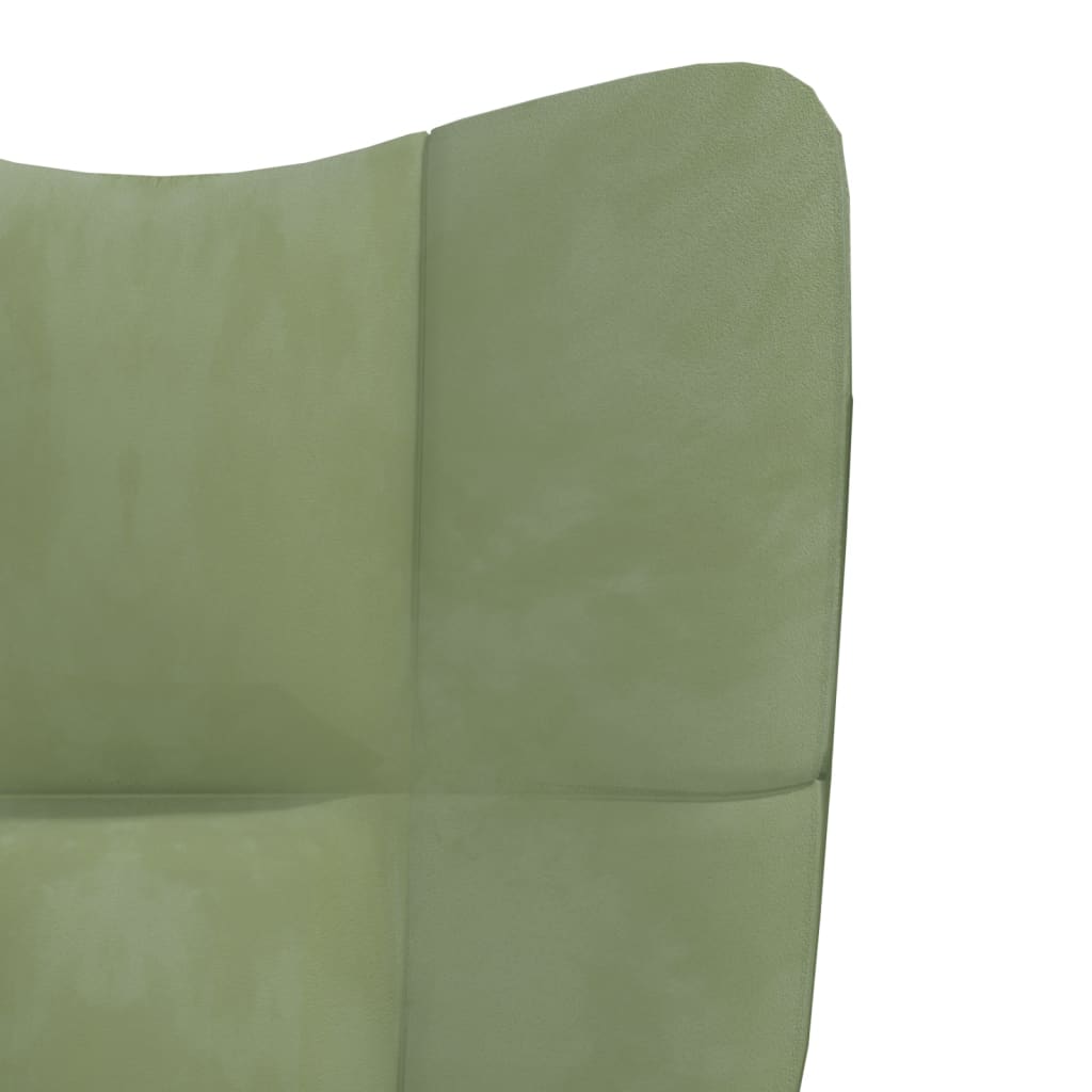 Relaxstoel fluweel lichtgroen