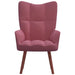Relaxstoel fluweel roze