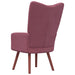Relaxstoel fluweel roze