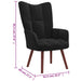 Relaxstoel fluweel zwart
