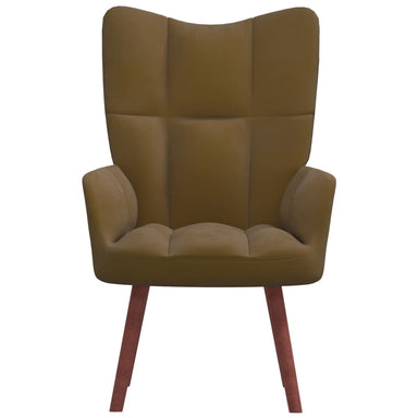 Relaxstoel fluweel bruin