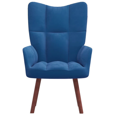 Relaxstoel fluweel blauw