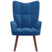 Relaxstoel fluweel blauw
