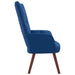 Relaxstoel fluweel blauw
