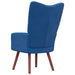 Relaxstoel fluweel blauw