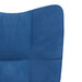 Relaxstoel fluweel blauw