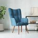 Relaxstoel fluweel blauw