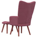 Relaxstoel met voetenbank fluweel roze